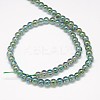Electroplate Crystal Glass Round Beads Strands EGLA-F037-6mm-A04-3