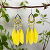 Alloy Rhinestone Teardrop Dangle Earrings FS-WGBDF6F-01-1
