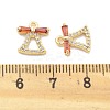 Brass Micro Pave Cubic Zirconia Pendants KK-B134-37G-3