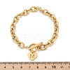 Golden 304 Stainless Steel Charm Bracelets NJEW-K284-01G-M-5
