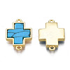 Brass Connector Charms KK-N233-172B-01C-3