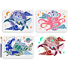 1 Set Sea Animals PET Hollow Out Drawing Painting Stencils DIY-MA0004-85-1