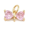 Rack Plating Brass Micro Pave Cubic Zirconia Links KK-Q028-14G-1