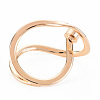 Brass Inlaid Clear Cubic Zirconia Cuff Rings KK-S356-571-NF-3