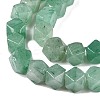 Natural Green Aventurine Star Cut Round Beads Strands G-T138-38-3