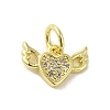 Real 18K Gold Plated Brass Pave Cubic Zirconia Pendants KK-M283-08C-01-1
