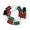 Natural Fuchsite & Red Jasper & Rainbow Moonstone Beads Strands G-T144-15A-01-2