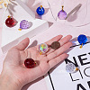8Pcs 4 Colors Transparent K9 Glass Pendants FIND-TA0003-17-6