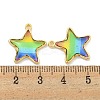 Rainbow Color Opaque Resin Pendants KK-M290-04C-G-3