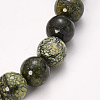 Natural Serpentine/Green Lace Stone Beaded Stretch Bracelets BJEW-Q692-53-10mm-2