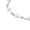 304 Stainless Steel Link Chains Bracelets for Women BJEW-JB11315-02-3