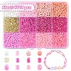 DIY Round Glass Beads Bracelet Making Kits SEED-YW0002-65B-1