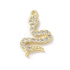 Brass Micro Pave Clear Cubic Zirconia Pendants KK-S505-05G-1