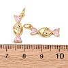 Brass Micro Pave Cubic Zirconia Pendants LS-KK-D019-23G-3