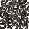 Alphabet Resin Rhinestone Patches DIY-TAC0005-45H-12