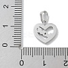 304 Stainless Steel Micro Pave Cubic Zirconia Pendants STAS-Z107-04P-10-3