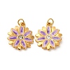 304 Stainless Steel Enamel Pendants STAS-U061-40G-01-1