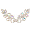 Flower Pattern Rhinstone Appliques AJEW-FG0002-40B-1
