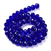 Handmade Imitate Austrian Crystal Faceted Rondelle Glass Beads X-G02YI0C4-4