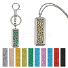1Pc Alloy & Stainless Steel Hollow Flower Rectangle Diffuser Locket Pendant Cable Chain Necklaces NJEW-FH0001-26-1