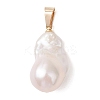 Natural Baroque Keshi Pearl Pendants PALLOY-JF05099-3