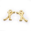 Golden Plated Alloy Letter Pendants LS-X-PALLOY-J718-01G-X-1