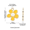 10Pcs 5 Colors Alloy Enamel Pendants ENAM-YW0002-96-3