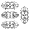 4Pcs Flower Alloy & Glass Cardigan Clips AJEW-PH0006-66AS-1