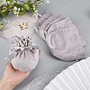 Velvet Jewelry Bags with Drawstring & Plastic Imitation Pearl TP-NB0001-20D-3