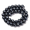 Electroplated Natural Agate Beads Strands G-B191-A07-10mm-18-4