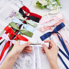24Pcs 12 Colors Polyester Ribbon Bowknot Alligator Hair Clips PHAR-FH0001-04-3