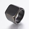 304 Stainless Steel Signet Band Rings for Men RJEW-G091-16-B-1
