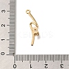 Brass Micro Pave Clear Cubic Zirconia Pendants KK-M301-12G-3