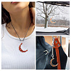 10Pcs Moon Alloy Natural & Synthetic Gemstone Pendants PALLOY-TAC0147-9