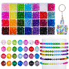 1960Pcs 28 Colors Transparent Acrylic Beads TACR-PH0001-97-1