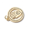 Brass Micro Pave Cubic Zirconia Pendants KK-E003-05G-3