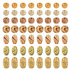 140Pcs 7 Styles Printed Wood Beads WOOD-TA0001-75-13