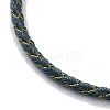 Polyester Cord Braided Bracelet Makings MAK-Z003-01G-06-2