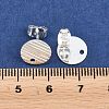 304 Stainless Steel Ear Stud Findings STAS-O119-17B-S-3