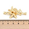 Brass Micro Pave Clear Cubic Zirconia Fold Over Clasps KK-U043-09G-01-3