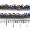 Electroplated Natural Lava Rock Beads Strands G-A251-B01-01I-4
