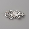 Zinc Alloy Crystal Rhinestone Snap Lock Clasps LS-FIND-WH0008-19S-1