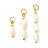 3Pcs 3 Styles Natural Baroque Keshi Pearl Pendants PALLOY-JF05533-1