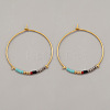 Bohemian Handmade Glass Seed Beads Hoop Earrings AM1646-5-1