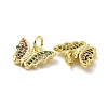 Brass Micro Pave Colorful Cubic Zirconia Charms KK-E068-VF101-3