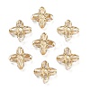 Metal Enlaced Transparent Acrylic Beads X-MACR-M045-04-1