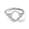 Adjustable 925 Sterling Silver 4 Prongs Ring Settings STER-K179-31P-2