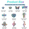 Animal Theme Alloy Pendant Sets FIND-HY0001-46-2
