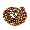 Baking Paint Glass Beads Strands DGLA-N003-6mm-BM-4