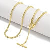 Brass Snake Chain Necklaces for Women NJEW-G084-01G-1